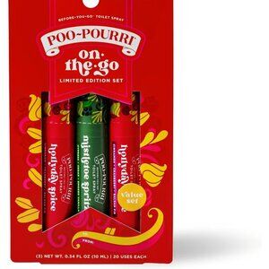 Poo-Pourri Holiday Spritzmas On-The-Go Travel Size 3pk Limited Edition Gift Set